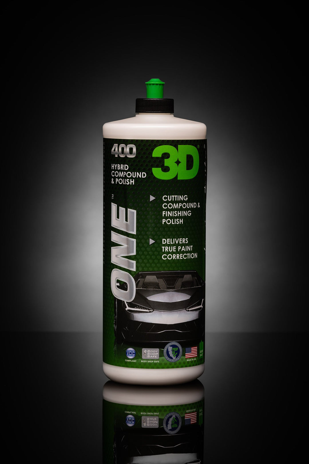 Снимка на 3D 3D ONE Hybrid Compound 400 - Едностъпкова хибридна паста - 1 л 3D ONE Hybrid Compound 400 е хибридна полираща паста, съчетаваща агресивно рязане и фин финиш в един продукт.