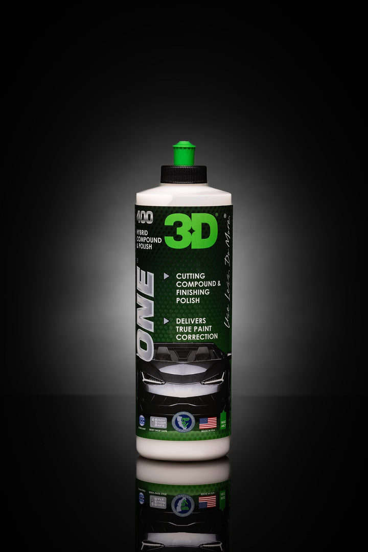 Снимка на 3D 3D ONE Hybrid Compound 400 - Едностъпкова хибридна паста - 500мл 3D ONE Hybrid Compound 400 е хибридна полираща паста, съчетаваща агресивно рязане и фин финиш в един продукт.