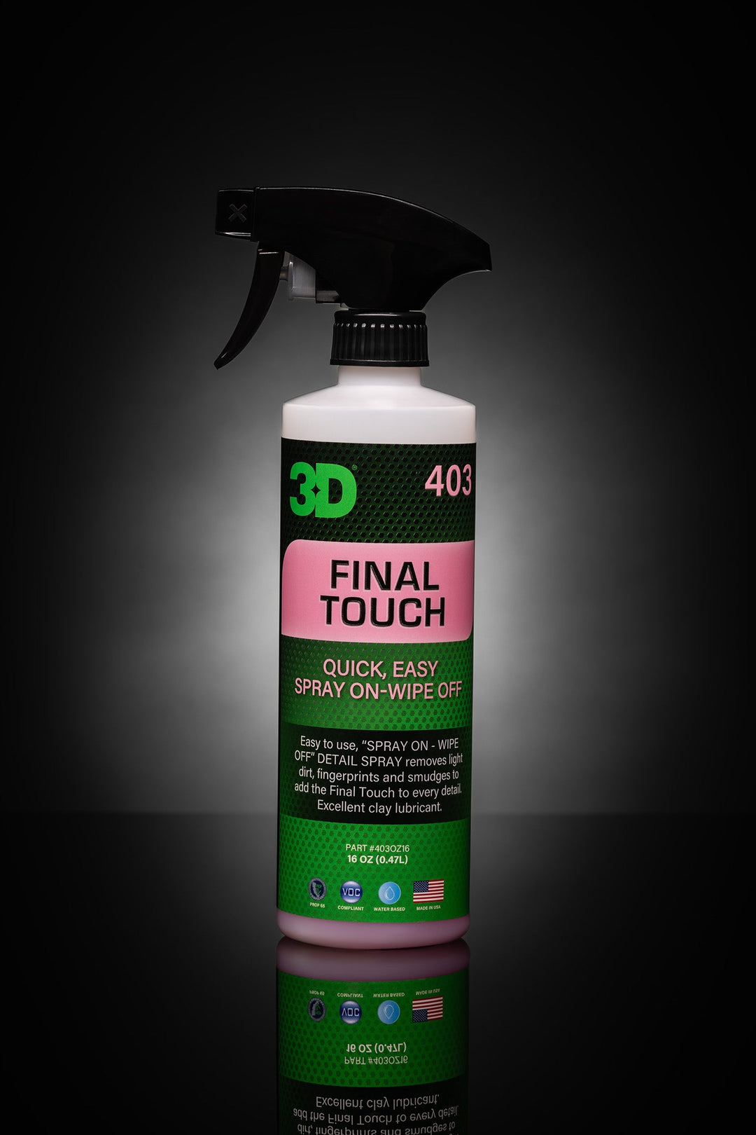 Снимка на 3D 3D Final Touch - Спрей сийлън тип Quick Detailer - 500 мл 3D Final Touch е полиращ финиширащ продукт