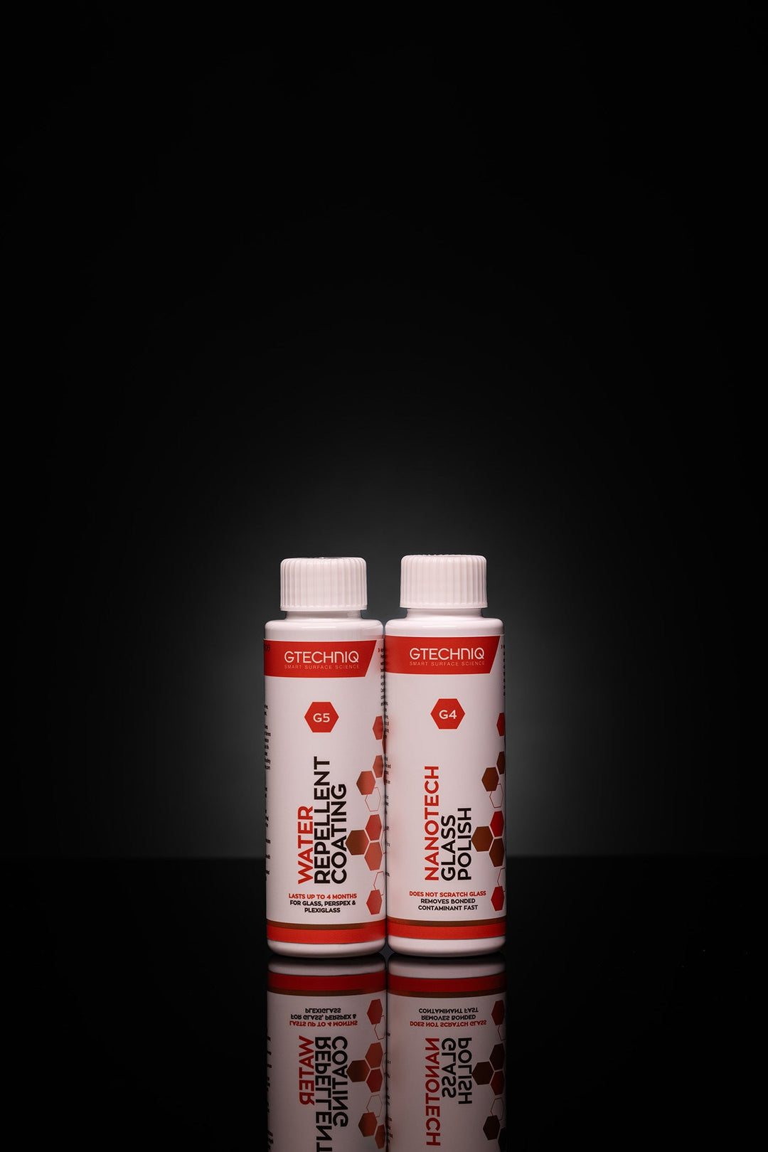 Снимка на GTECHNIQ G5 Water Repellent & G4 NanoTech Glass Polish Комплект за полиране и защита на стъкла и плеклиглас