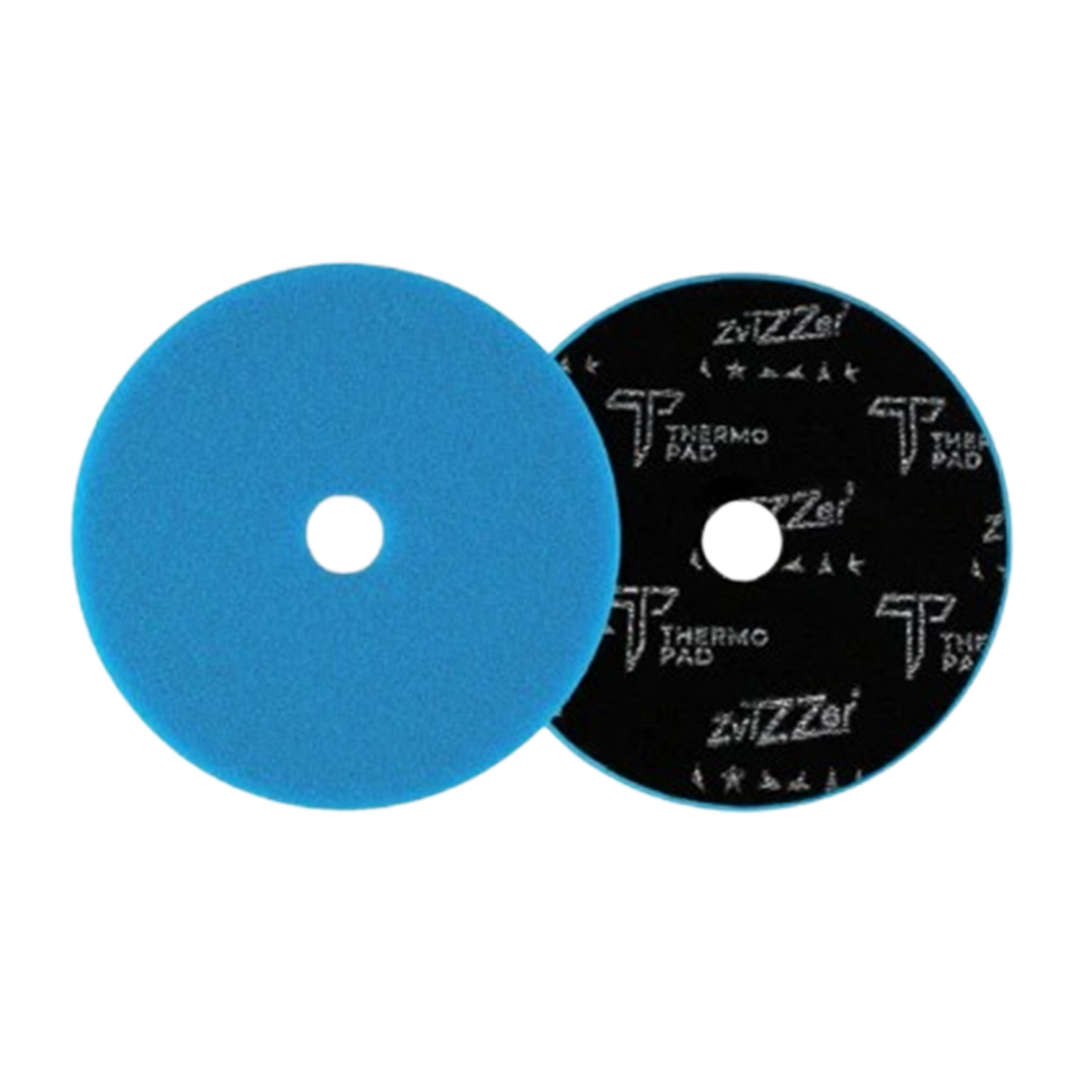 Снимка на ZVIZZER Zvizzer Pro Thermo Pad - Син - 75мм Иновативна, много твърда гъба за полиране.